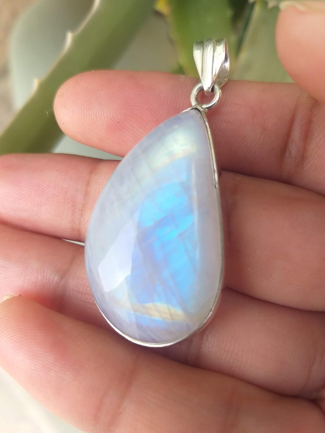 Moonstone Pendant 92.5 Silver Pendant, June Birthstone