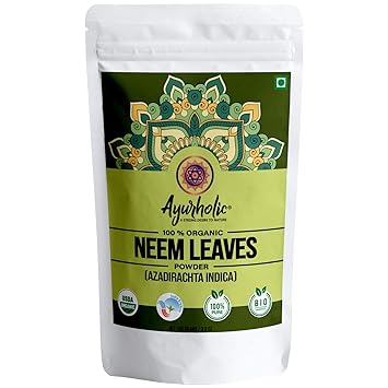 Ayurholic Organic Neem Powder For Face Pack And Skin Whitening Usda Certified Food Grade 100 Grams Amazon In Beauty amazon in