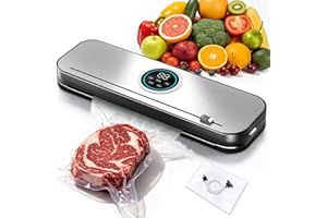 Vacuum Sealer Machine, Compact Automatic Food Vacuum Sealer for Meat, Vegetables & Freezer Storage