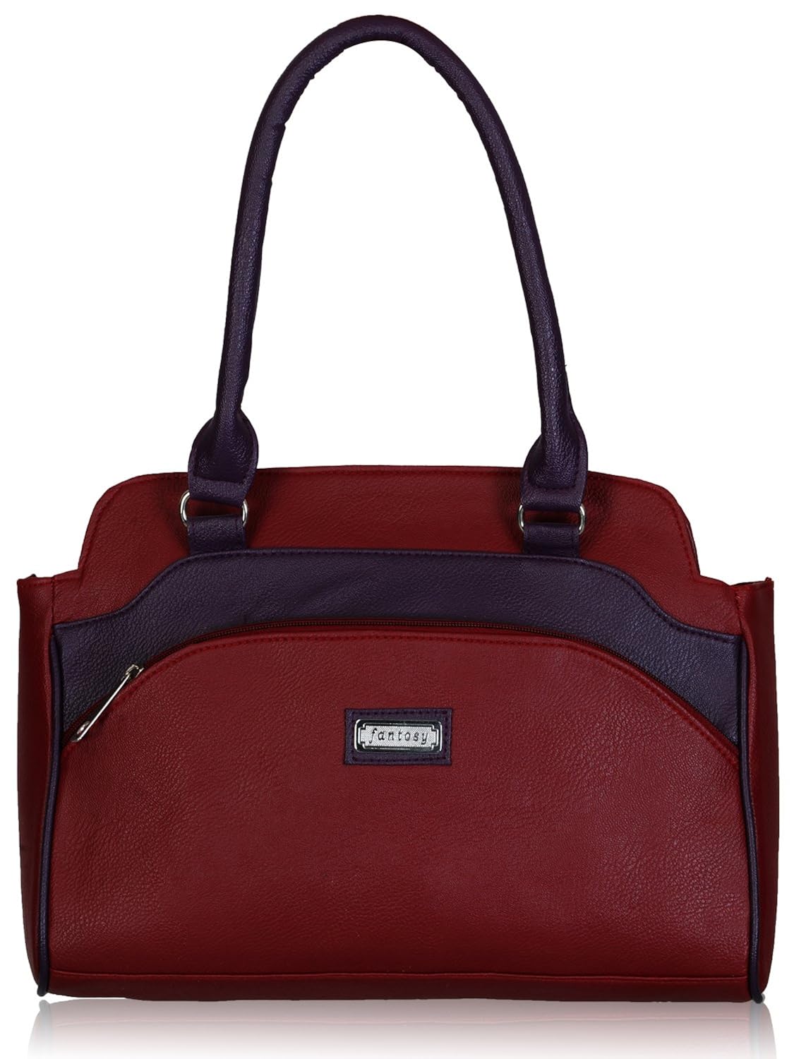 fantosy women's maroon and purple handbag and wallet fnb-325_079