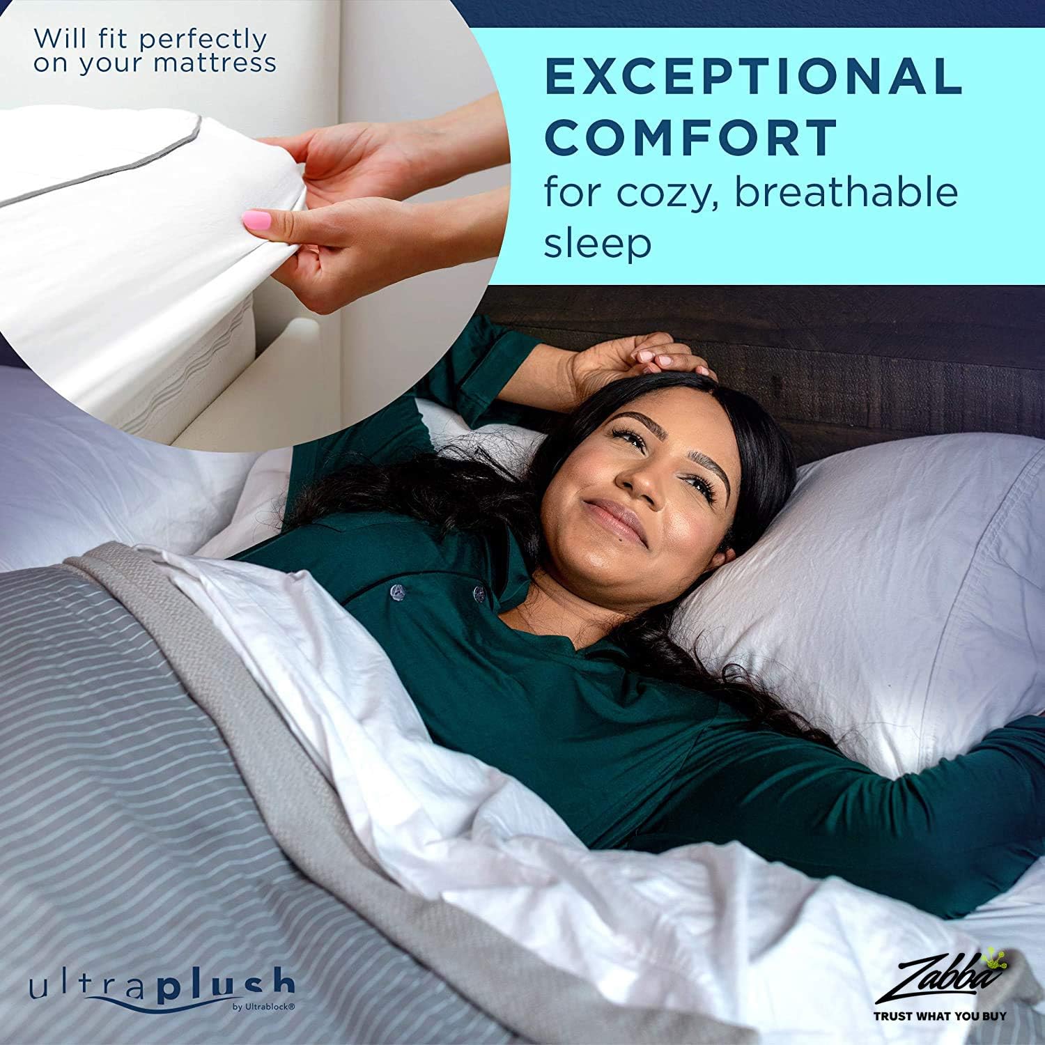 Ultra Plush 100% Waterproof Premium Mattress Protector, Luxuriously Soft and Comfortable, Protects Against Dust Mites and Allergens, Stretchable Deep Pocket Ensures Snug, Easy Fit (Queen Size): Home & Kitchen