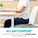 FORTEM Memory Foam Office Chair Cushion Non Slip Cover Washable Memory Foam Seat view 4