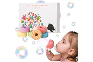 LZLTAUY Bubble Bath Bombs for Kids, 6-Pack Natural, Organic Kids Bath Bombs with Essential Oils for Sensitive Skin, Bubble Play for Boys & Girls, Stress Relief Self Care Kit, Home SPA Gift Set