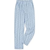 Umeyda Girl's Women's Fuzzy Pajama Pants Elastic Waist Fleece Plush Loungewear Pj Pants with Pockets, 6Years-XL