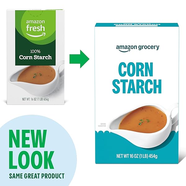 AMAZON GROCERY, CORN STARCH,16 OZ (PREVIOUSLY AMAZON FRESH, PACKAGING MAY VARY)