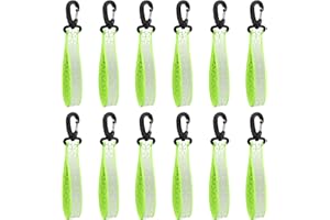 12 Pack Safety Night Reflector Pendants, Clip On Reflective Keychain and Backpack Reflector for Night Walking, Running, Cycli