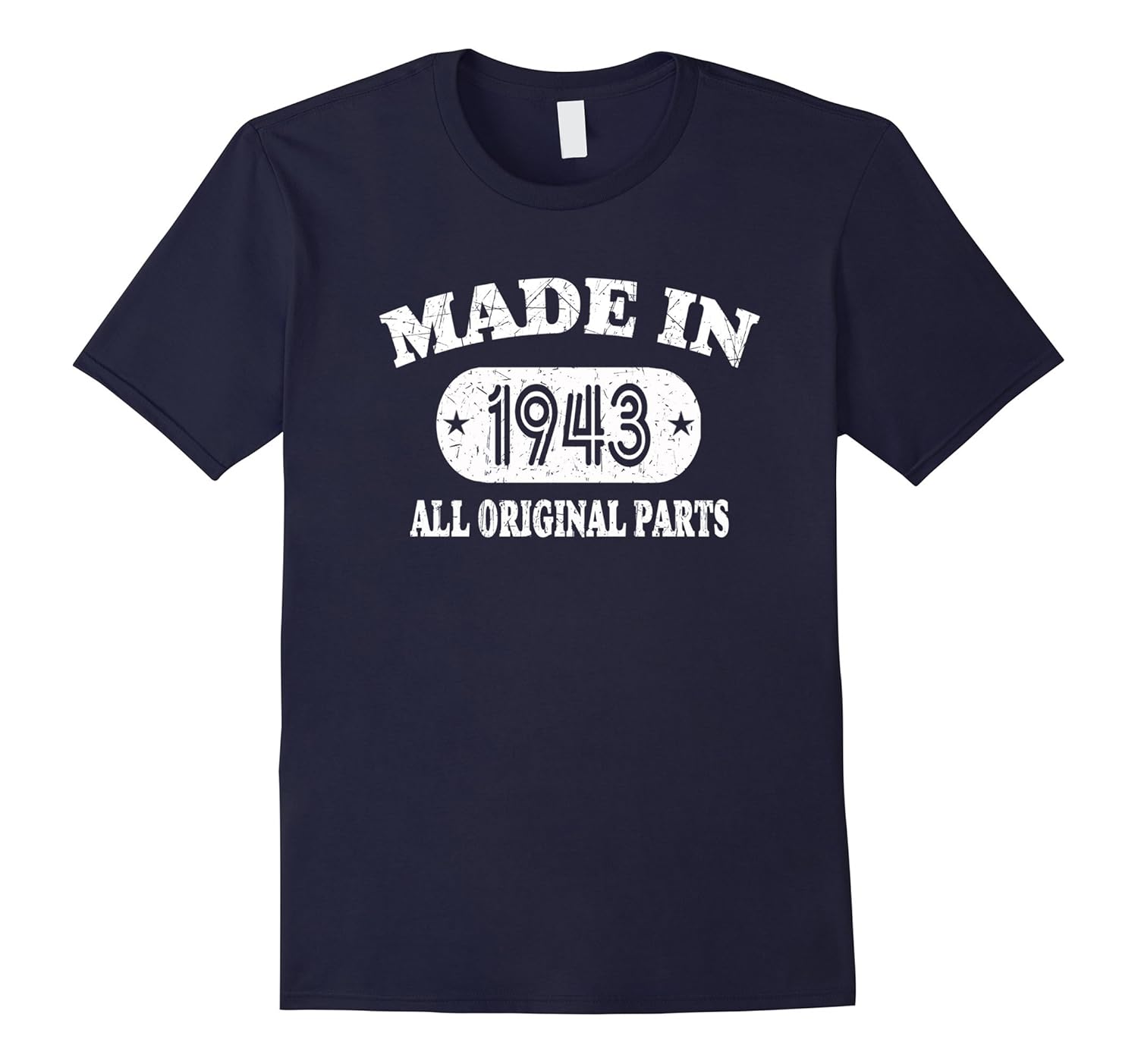 74th Birthday Gifts Made In 1943 All Original Parts T-Shirt-Rose