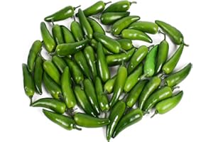 Hagao Fake Pepper, Millet Pepper Simulation Lifelike Hot Chili for Home Kitchen Party Pub Decoration Cabinet Ornament 50 pcs Green