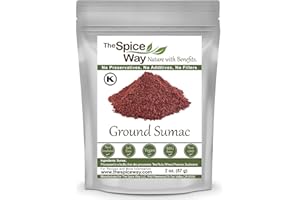The Spice Way - Pure 100% Sumac, No Salt, no GMO, no Irradiation, Spice Seasoning Powder 2 oz (resealable bag) (Sumak)
