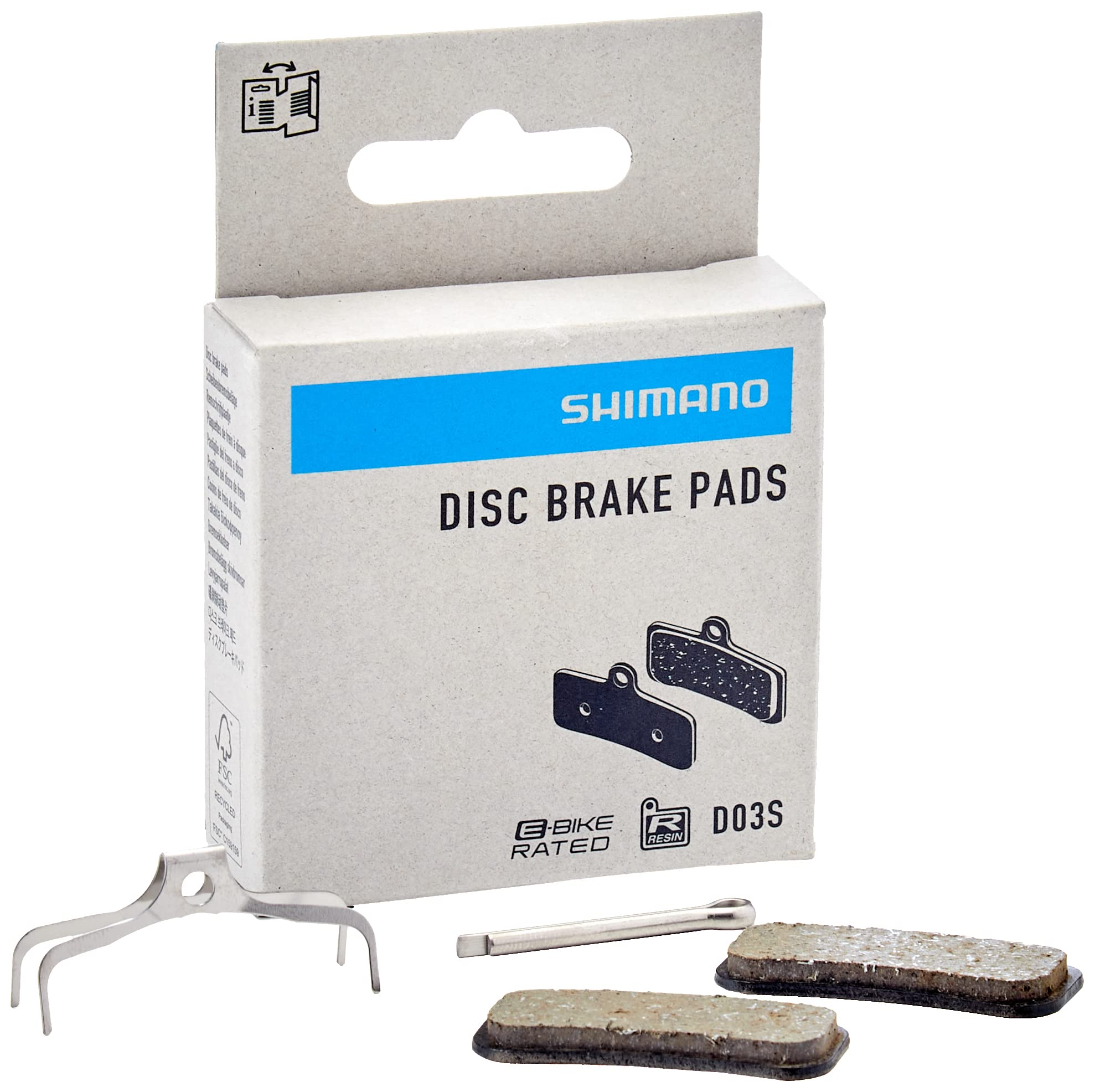 SHIMANO D03S, Unisex Adult Brake Pad, One Size, Grey
