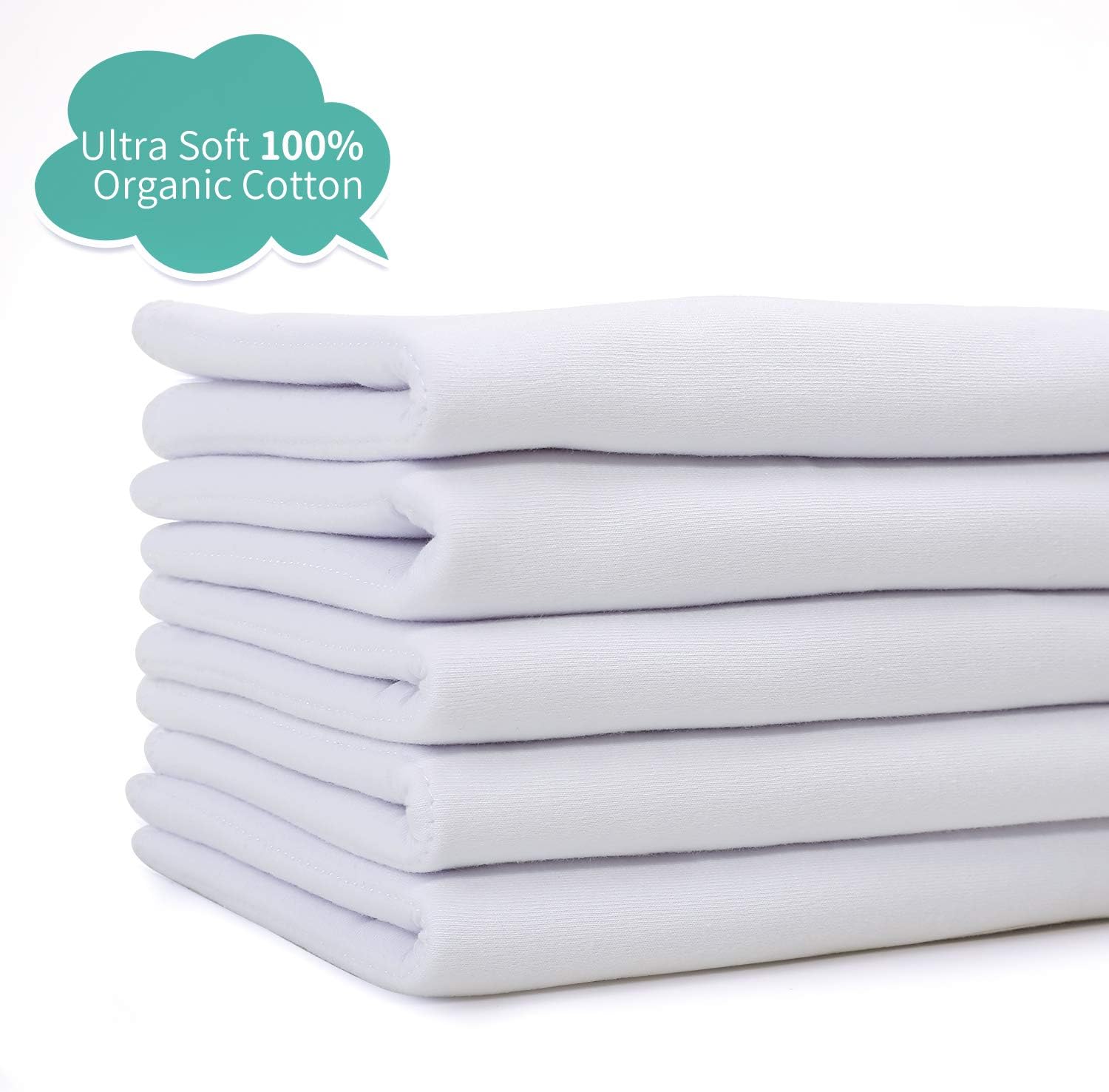 Baby Burp Cloth, Organic Cotton Triple Layer Burp Cloth Large Size Premium Absorbent Burping Rags, 5 Packs Ultra Soft Towels Spit Up Cloths for Babies: Kitchen & Dining