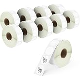 BETCKEY 1 Inch Circle Thermal Sticker Labels, Compatible with Zebra & More Label Printer, Perforated [10 Rolls, 13800 Round Labels]