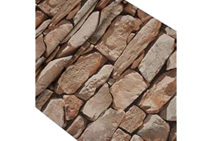 Stone Peel and Stick Wallpaper 374" X 20.8" Self-Adhesive 3D Stone Contact Paper Removable Decorative Rock Wallpaper for Bath