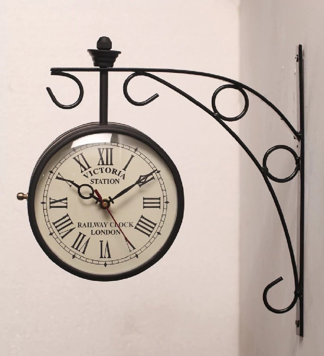 Buy Accents & Decor Black Iron Victoria Station Clock London/Vintage