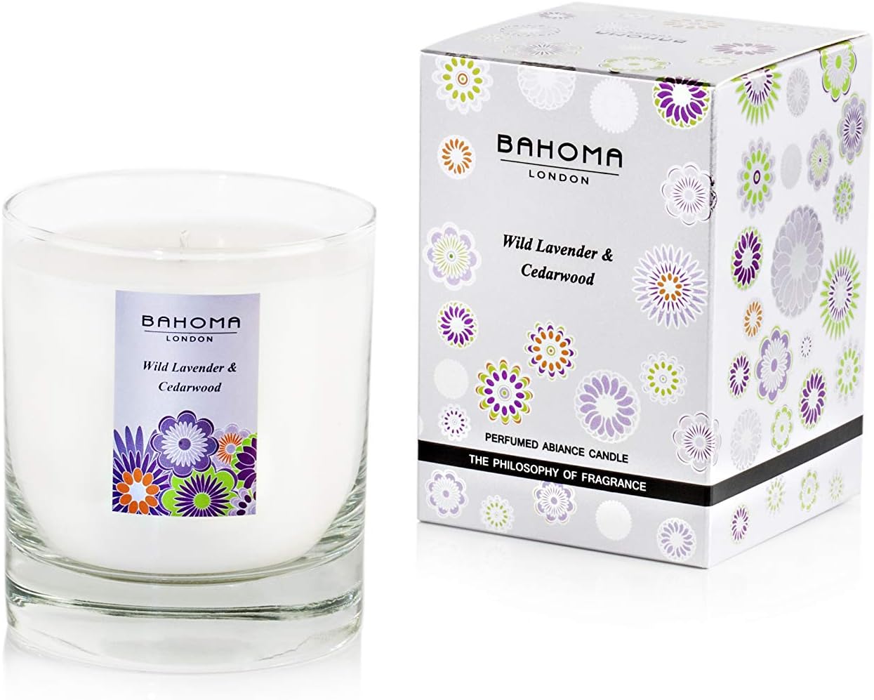 bahoma Flowers Collection Fragranced Boxed Candle Wild Lavender