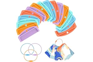 15pcs Card Holder Organizer for Yoto, Reusable Plastic Card Sleeves with 15 Stainless Steel Ring Loops Practical Travel Carri