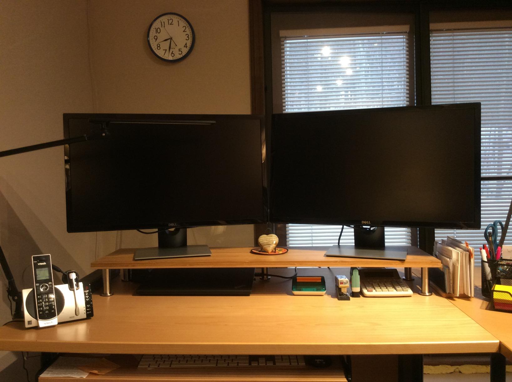 15/mo Finance The Office Oasis Dual Computer Monitor Stand, Solid