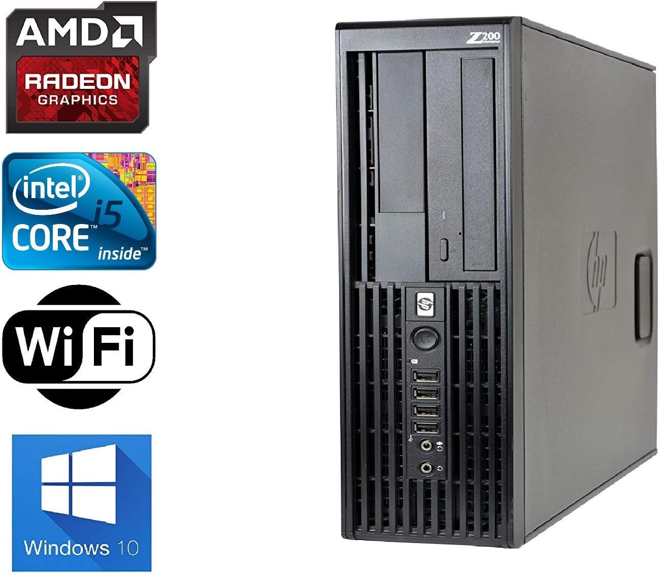 HP Workstation Z200 Intel Quad-Core i7 870 (2.93 GHz) 16GB RAM 2TB HDD ATI Radeon 3450 Graphics Card (Dual Monitor Ready) Windows 10 Pro 64-Bit DVW WiFi (Renewed)