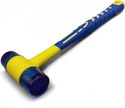 KAIHAOWIN Small Mallet Hammer 30mm Double-Faced Soft Mallet with Handle