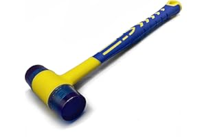 Rubber Mallet,KAIHAOWIN Small Mallet Hammer, Double-Faced Soft Mallet with Ergonomic Shaped Plastic Handle and Anti-Slip Coating for Jewelry, Leather Crafts, Woodworking 30mm