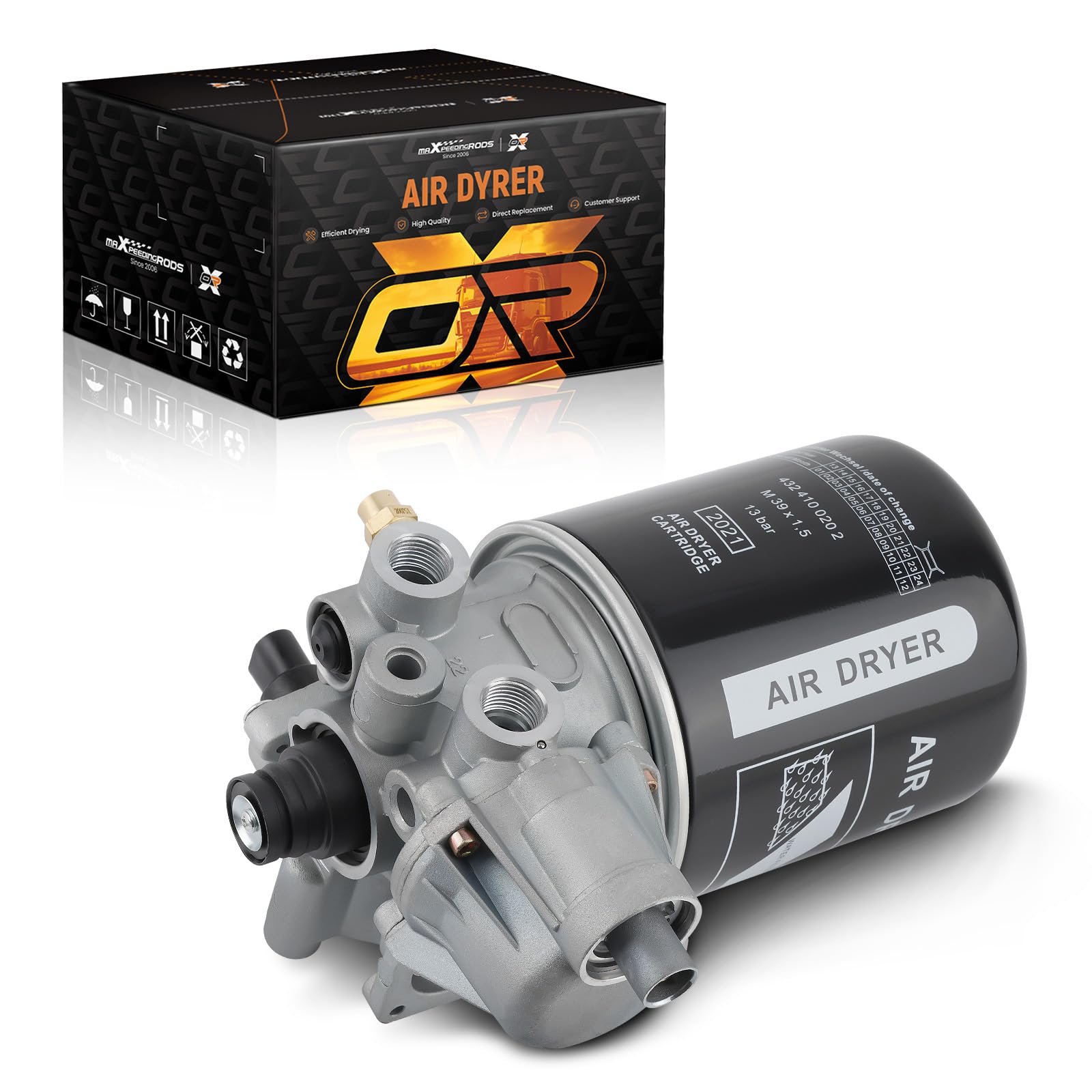 Photo 1 of maXpeedingrods R955205 Air Dryer for Meritor Wabc System Saver 1200 Series,12V (TR955205 4324130010) Interior Cab Fresh Air Filter for Peterbilt, Black