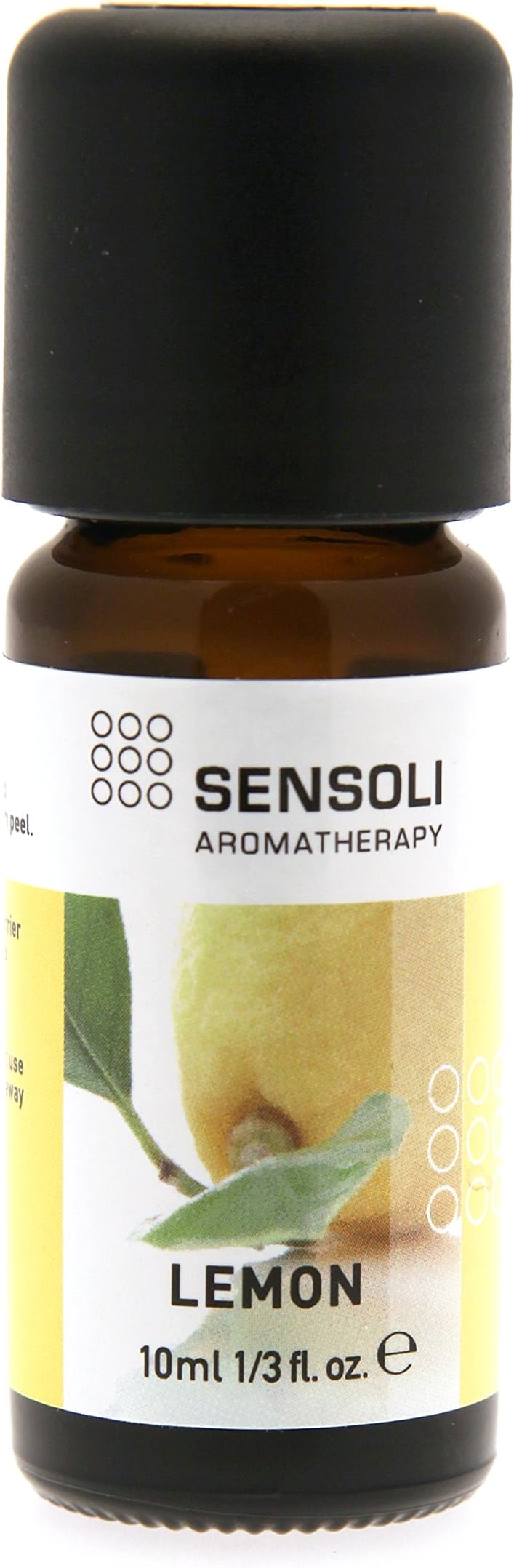 Sensoli Lemon Essential Oil 10ml 100% Pure Citrus Limon Amber Glass Dropper