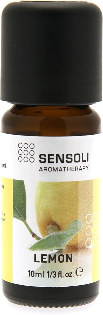 Sensoli Lemon Essential Oil 10ml 100% Pure Citrus Limon Amber Glass Dropper