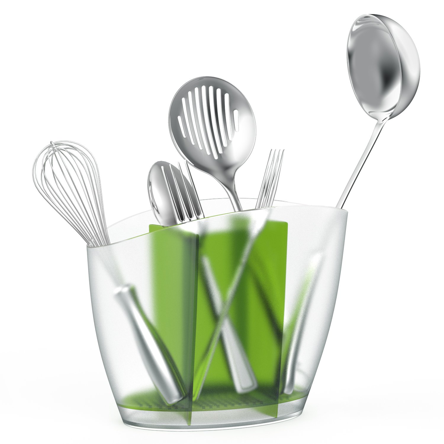 Kitchen Utensil Holder Flatware Caddy Plastic Container Cutlery