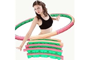 HEALTH HOOP Weighted Fitness Hoop – 3.1kg (6.83lb) Cushioned Exercise Ring for Waist & Core Training, Soft EVA Foam Padding, Detachable 8-Section Design, Home Workout Equipment Made in Korea