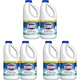 Colorox Splash-Less Bleach Concentrated Formula | Clean Linen 40 Ounce Bottle (Pack of 6) | Colorox Liquid Bleach for Laundry