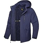Keevoom Mens Winter Coats Warm Snow Coat Windproof Mountain Raincoat Waterproof Hooded Snowboarding Ski Jackets for Men