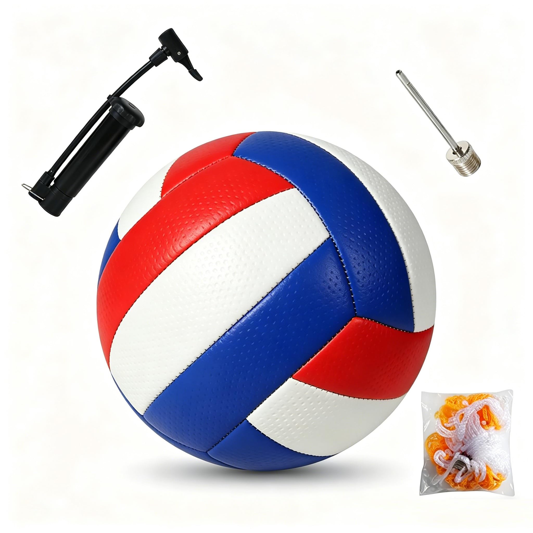 AUEJACKY Volleyball Beachvolleyball, Volleyball Geschenke, Weich, Wasserdicht Und Langlebig, Wird Mit Pumpe, Luftnadel Und Netzbeutel Geliefert. (H)