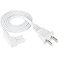 Vebner 3-Foot Power Cord Compatible with Sonos One, Sonos One SL, Sonos Play-1 Speakers - Power Plug Cable (Standard, White)