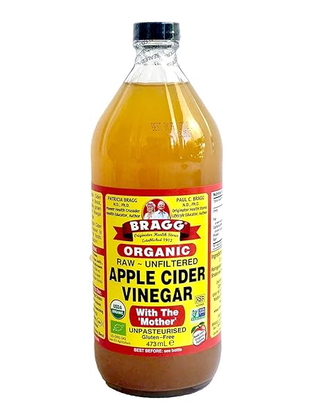 BRAGG ORGANIC APPLE CIDER VINEGAR, RAW, 16 OZ