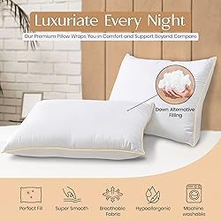 OFNEED King Size Set of 2 Bed Pillows for Sleeping