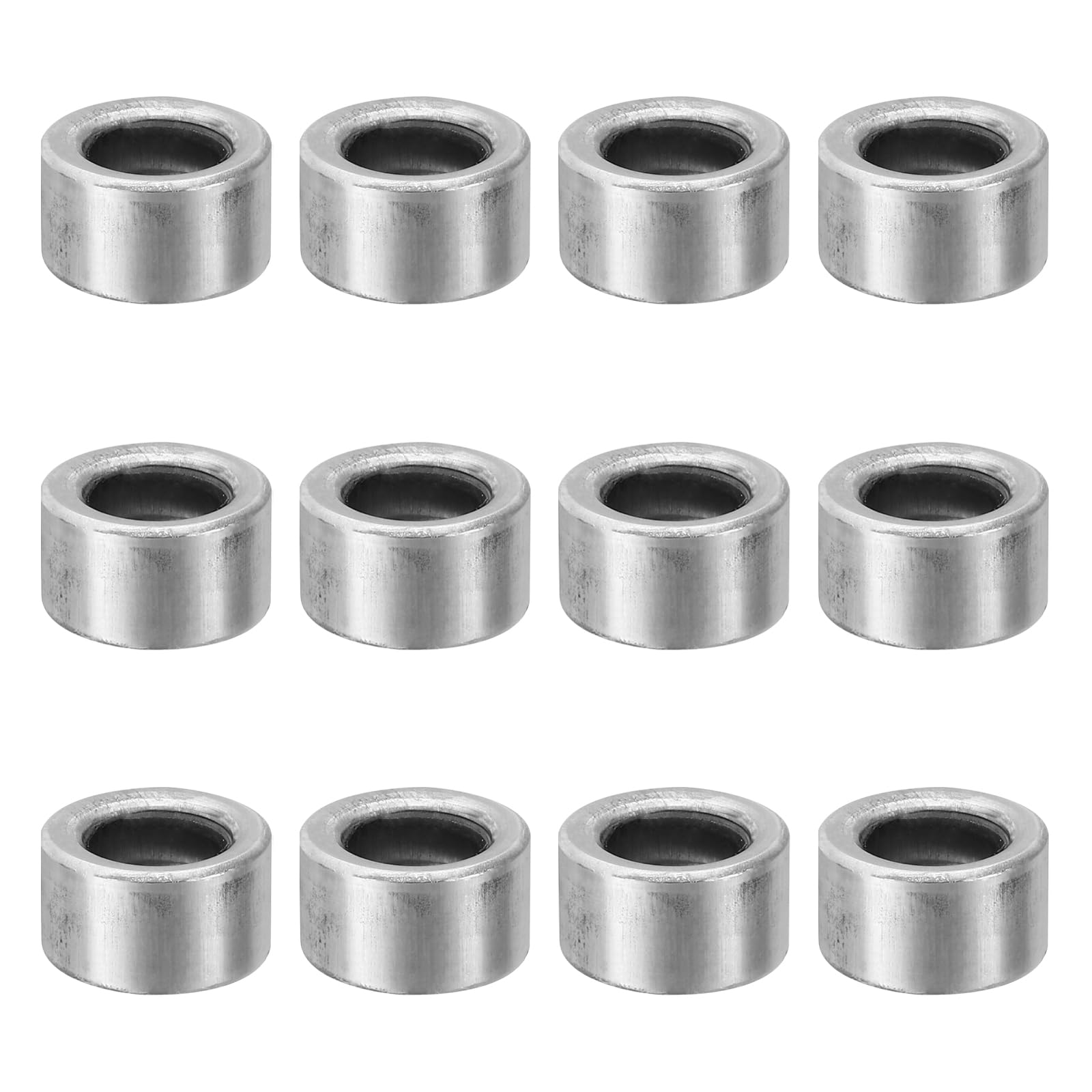 PATIKIL M8 Steel Spacers, 12 Pcs Metal Spacers Steel 8mm ID x 14mm OD x 8mm L Carbon Steel Spacer Screw Standoff Round for 5/16in or M8 Screw Bolts