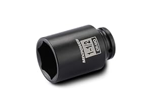 MIXPOWER 1/2 Inch Drive Deep Impact Socket 1-1/2 Inch SAE, CR-MO, 6PT,Axle Nut Impact Grade Socket for Easy Removal