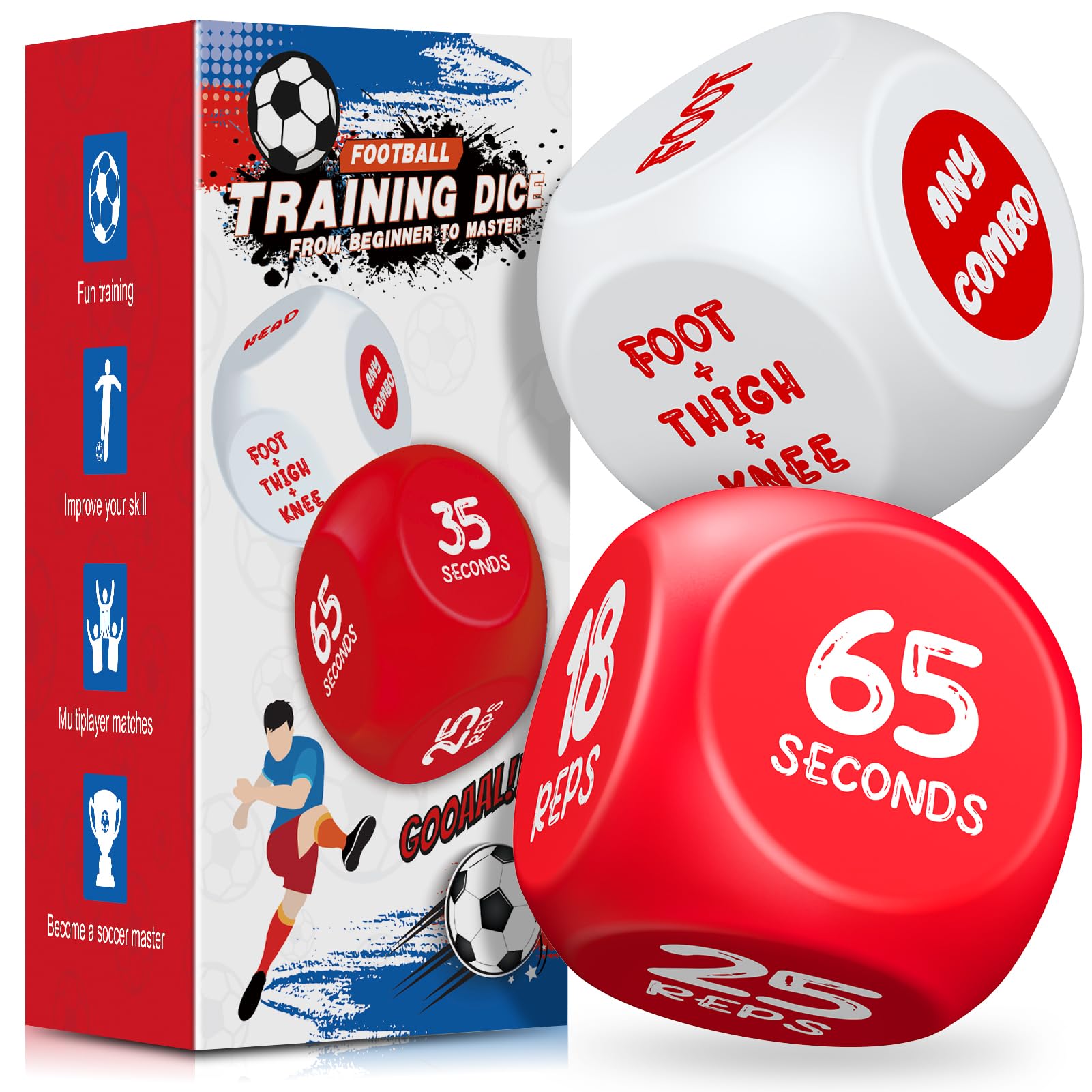 HappyKidsClub Football Gifts for Boys, 9-12 Year Old Boy Gifts Football Training Equipment Teenage Boy Christmas Xmas Gifts for 8 9 10 11 12 Year Old Boys Toys Football Games for Boys Girls