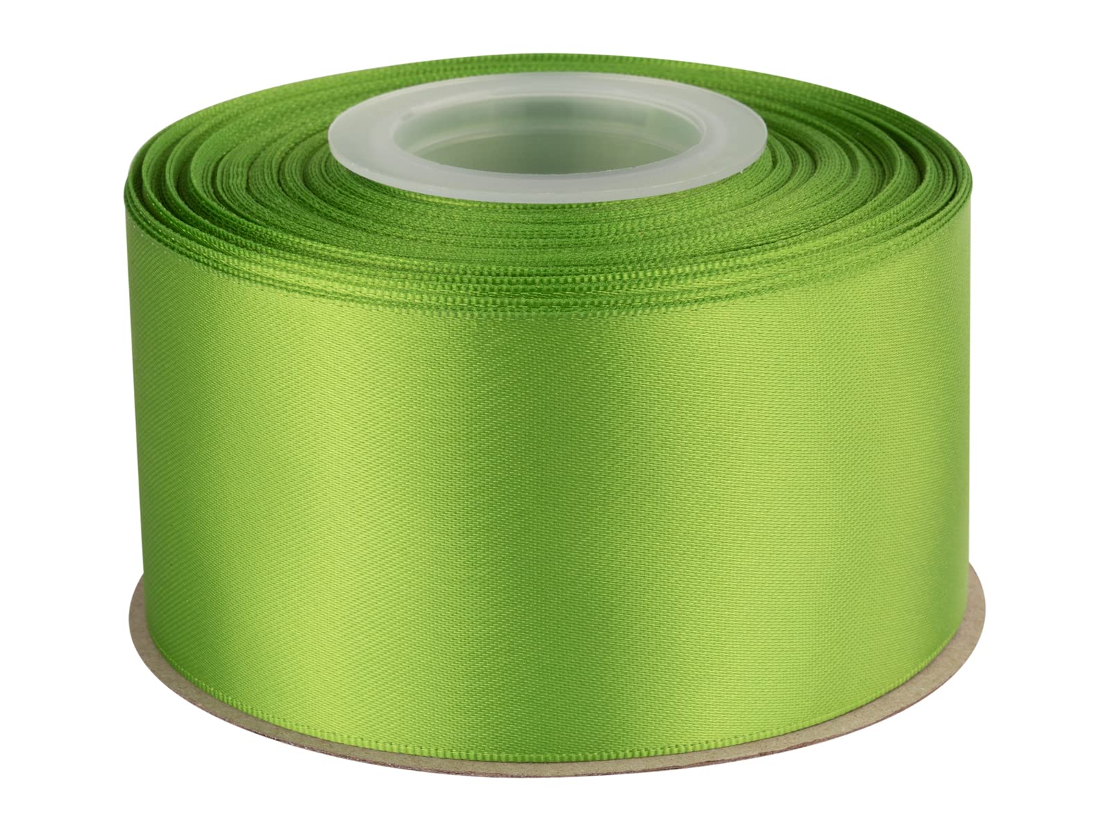 Double Faced Satin Ribbon, 50mm X 22M, Solid Polyester Craft Ribbon, Perfect for Gift Wrapping, Crafts, Wedding Party Ceremony Decoration, Floral Arrangement, Sewing (Kiwi)
