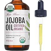 Kate Blanc Cosmetics Jojoba Oil for Hair, Face & Skin. Gua Sha Oil for Face Massage & Dermaplaning (2oz, Organic, 100% Pure, 