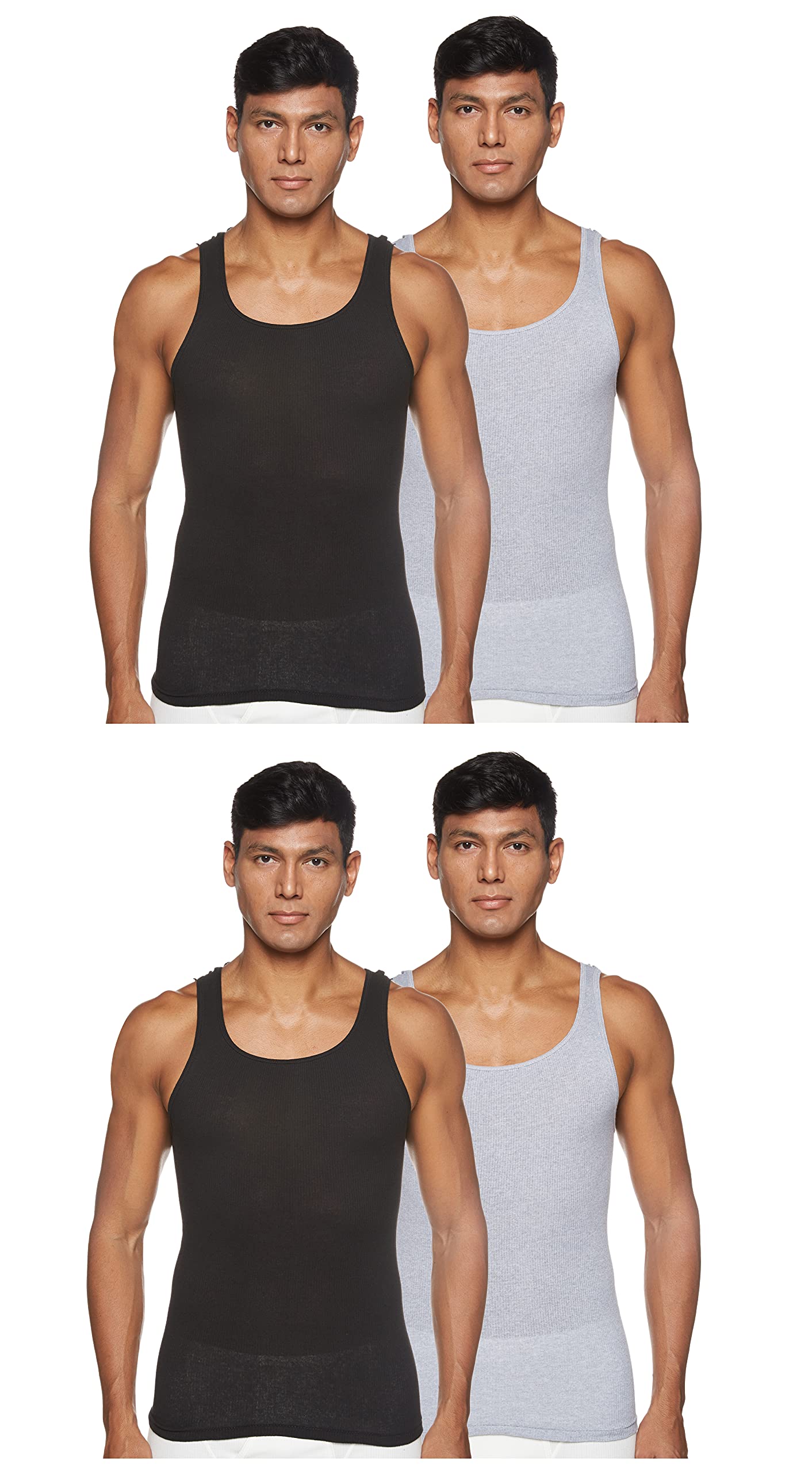 Hanes Men's ComfortSoft Moisture Wicking Tagless Tank Undershirts – Multipack