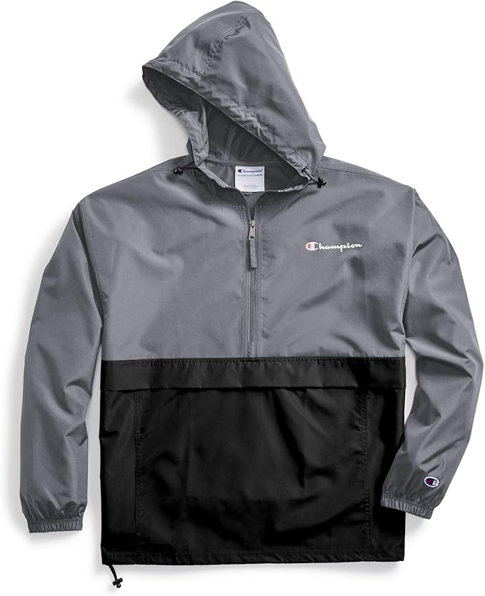 champion packable jacket black