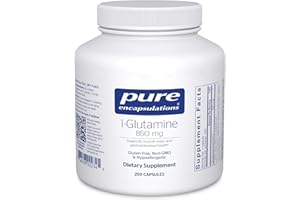 Pure Encapsulations L-Glutamine 850 mg | Supplement for Immune and Digestive Support, Gut Health and Lining Repair, Metabolism Boost, and Muscle Support* | 250 Capsules