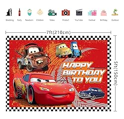 Car Racing Birthday 7x5ft Backdrop Racing Car Story