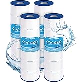 dearfilter CV460 Pool Filter Cartridges, Compatible Replacement for Jandy CL460, R0554600, Unicel C-7468, Filbur FC-0810, & Pleatco PJAN115, 460 sq.ft, 4-Pack