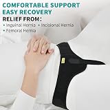 Tenbon Hernia Belt Truss Adjustable Left or Right Side Support Black M view 2