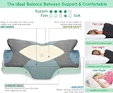Elviros Cervical Memory Foam Pillow Ergonomic Neck Support Dark Grey view 2