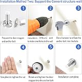NORTHERN BROTHERS 5cm Chrome Door Stoppers Self Adhesive 6 Pack view 6