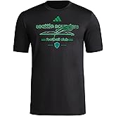 Adidas Mens Seattle Sounders Fc Vintage World Pre-Game Short Sleeve T-Shirt