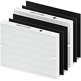 AP-1512HH Filter Set Replacement for Coway Airmega AP-1512HH and 200M Air Purifiers, 2 True HEPAs and 4 Carbon Pre-Filters